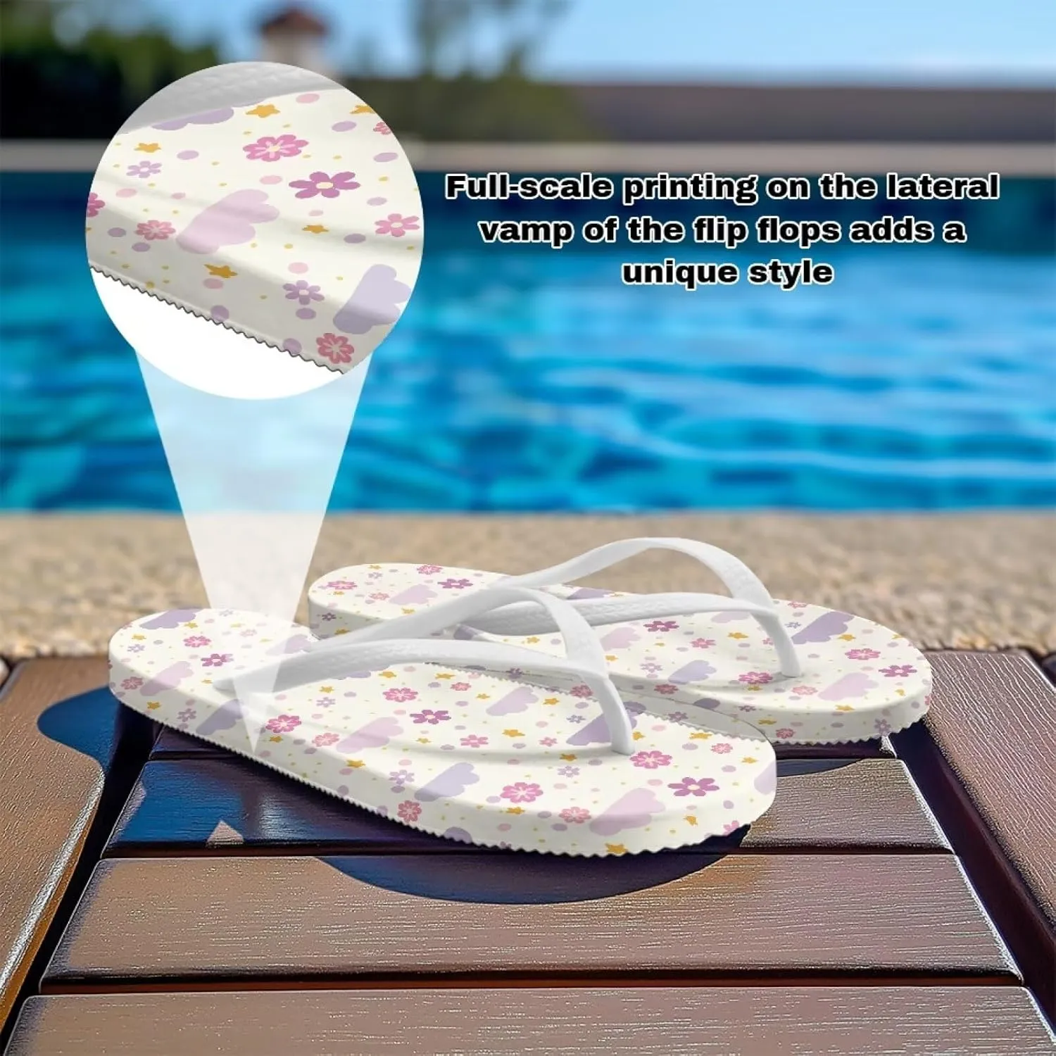 Flip Flops For Women Non-Slip Bathroom Shower Shoes Cushion foam Indoor and Outdoor Sandals Summer Beach Shoes