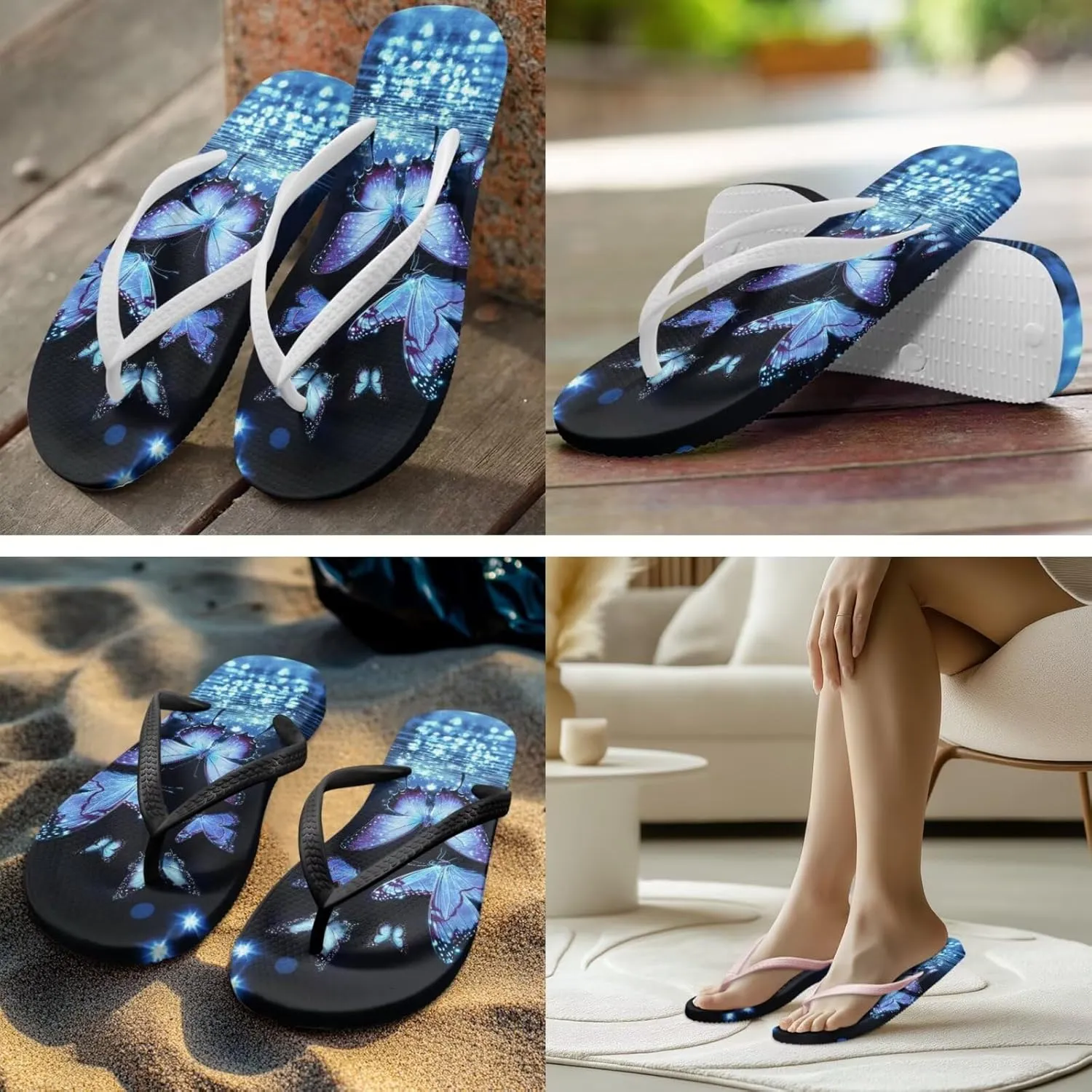Flip Flops For Women Non-Slip Bathroom Shower Shoes Cushion foam Indoor and Outdoor Sandals Summer Beach Shoes