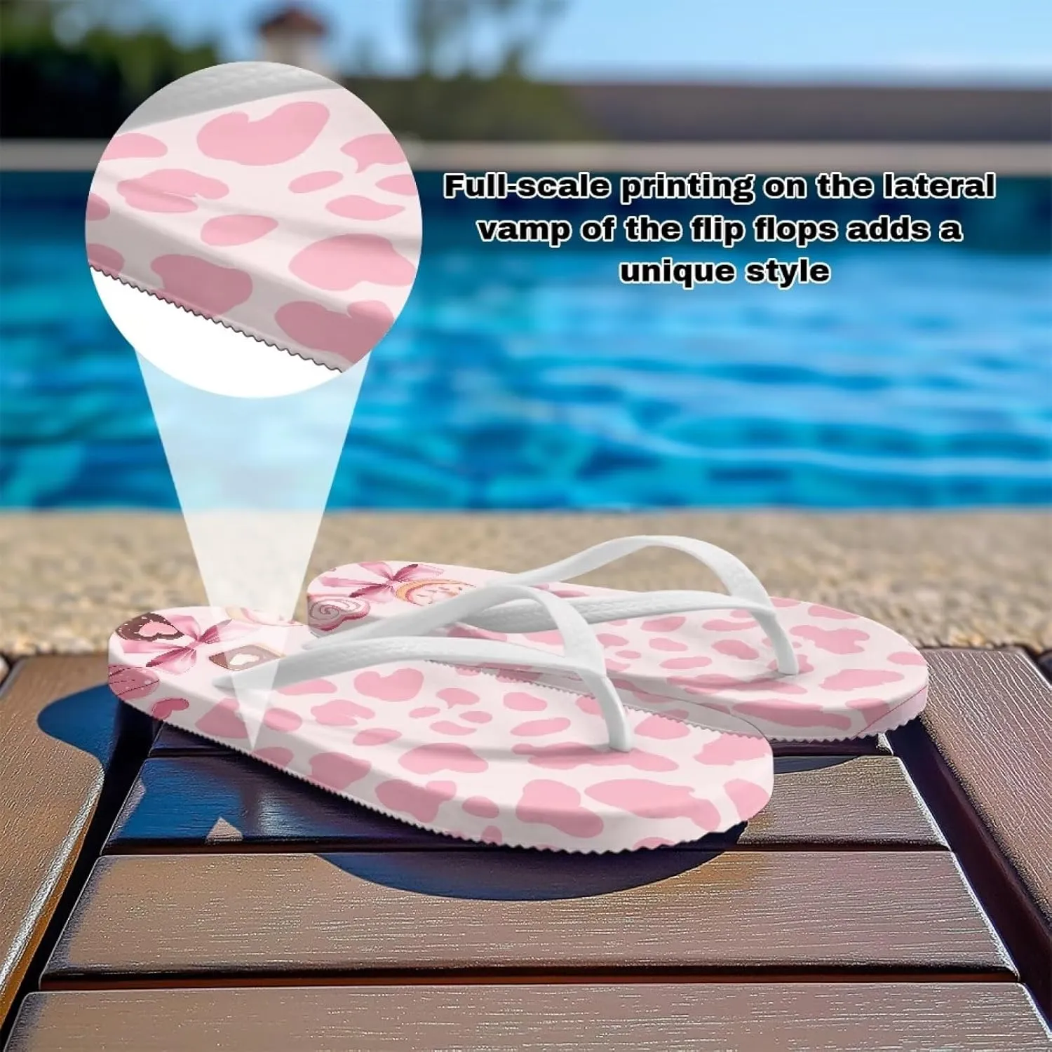 Flip Flops For Women Non-Slip Bathroom Shower Shoes Cushion foam Indoor and Outdoor Sandals Summer Beach Shoes
