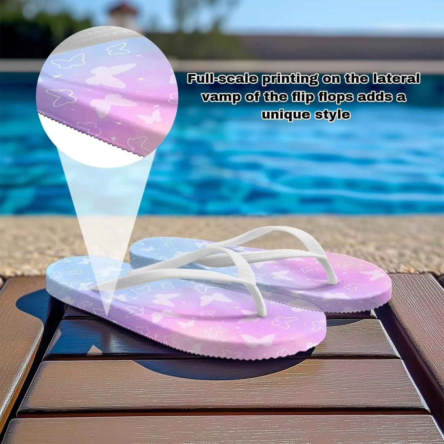 Flip Flops For Women Non-Slip Bathroom Shower Shoes Cushion foam Indoor and Outdoor Sandals Summer Beach Shoes