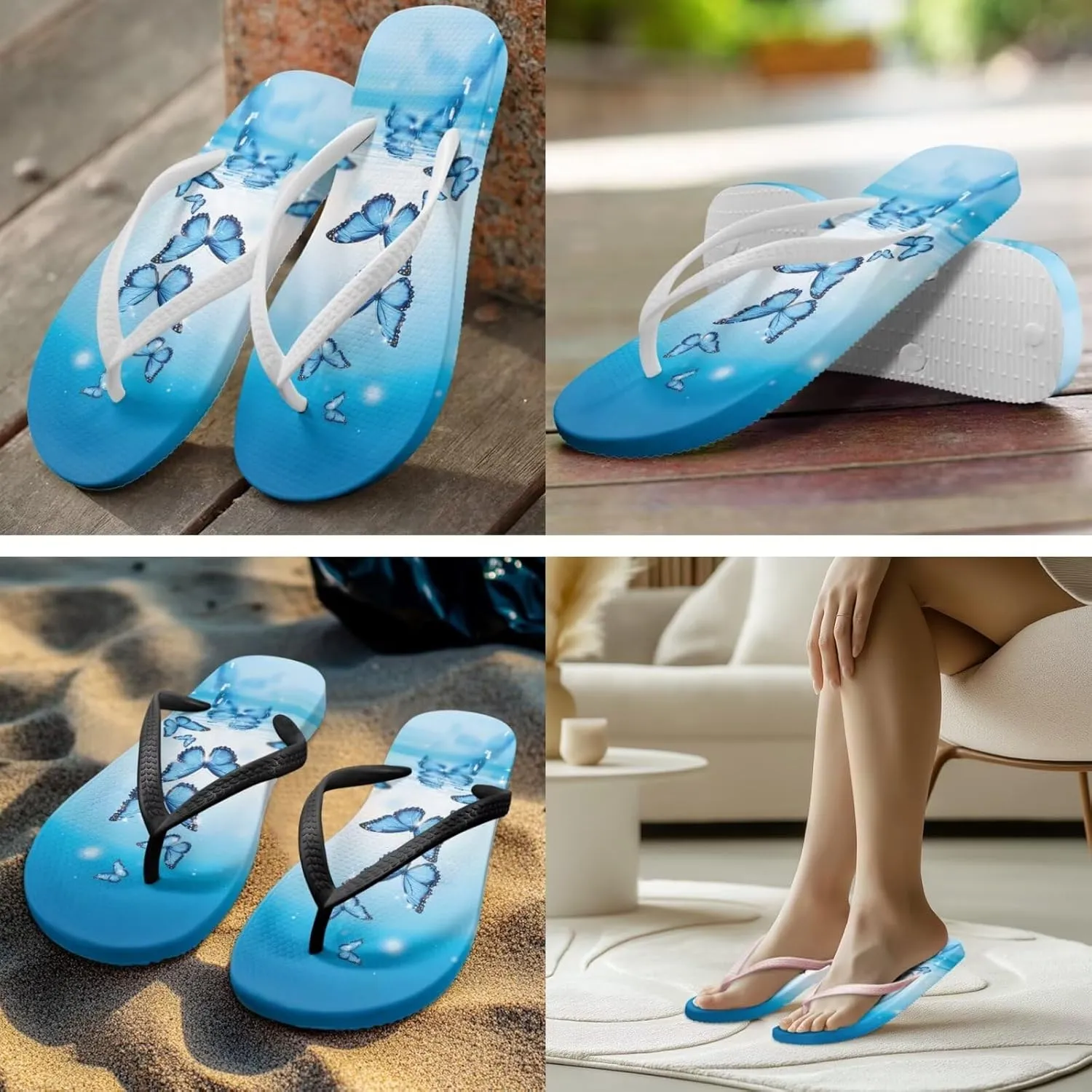 Flip Flops For Women Non-Slip Bathroom Shower Shoes Cushion foam Indoor and Outdoor Sandals Summer Beach Shoes