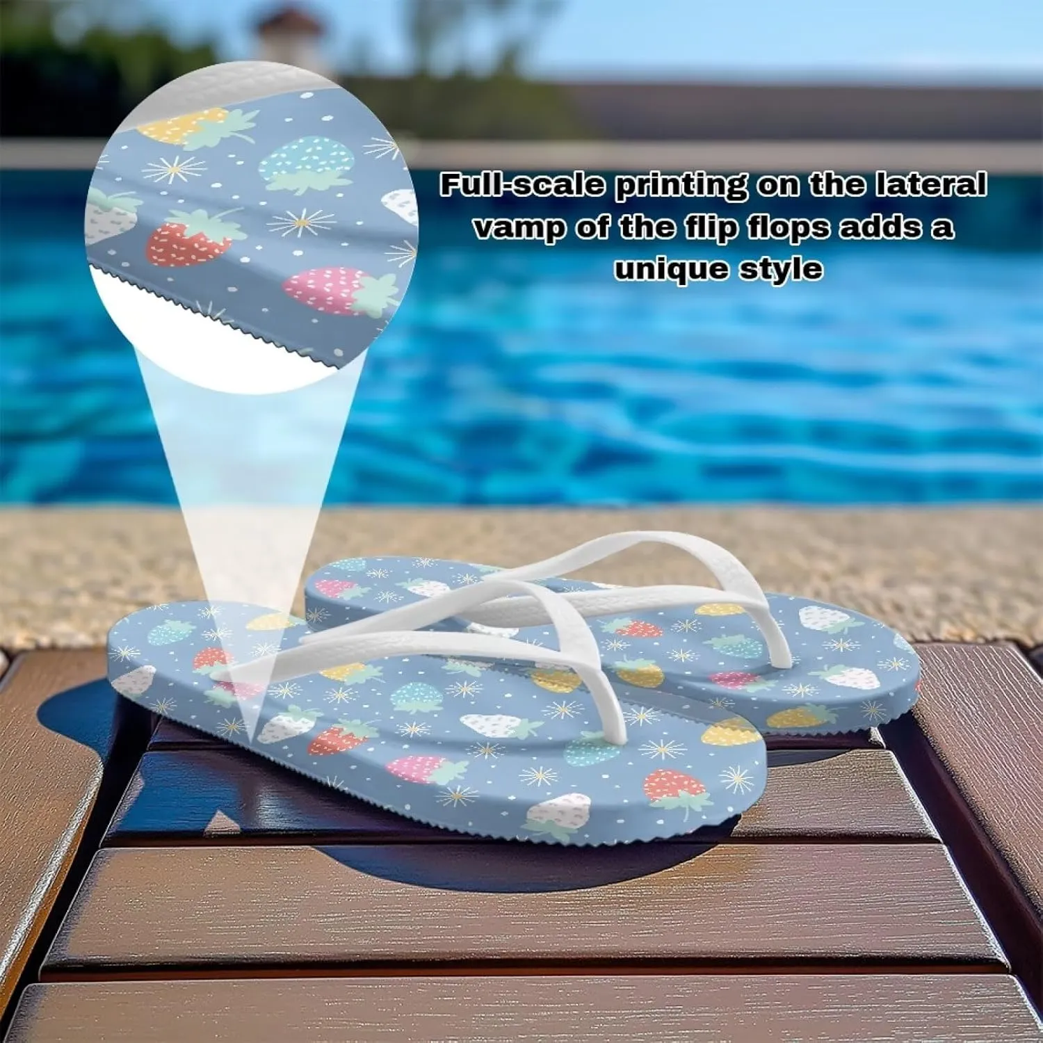 Flip Flops For Women Non-Slip Bathroom Shower Shoes Cushion foam Indoor and Outdoor Sandals Summer Beach Shoes
