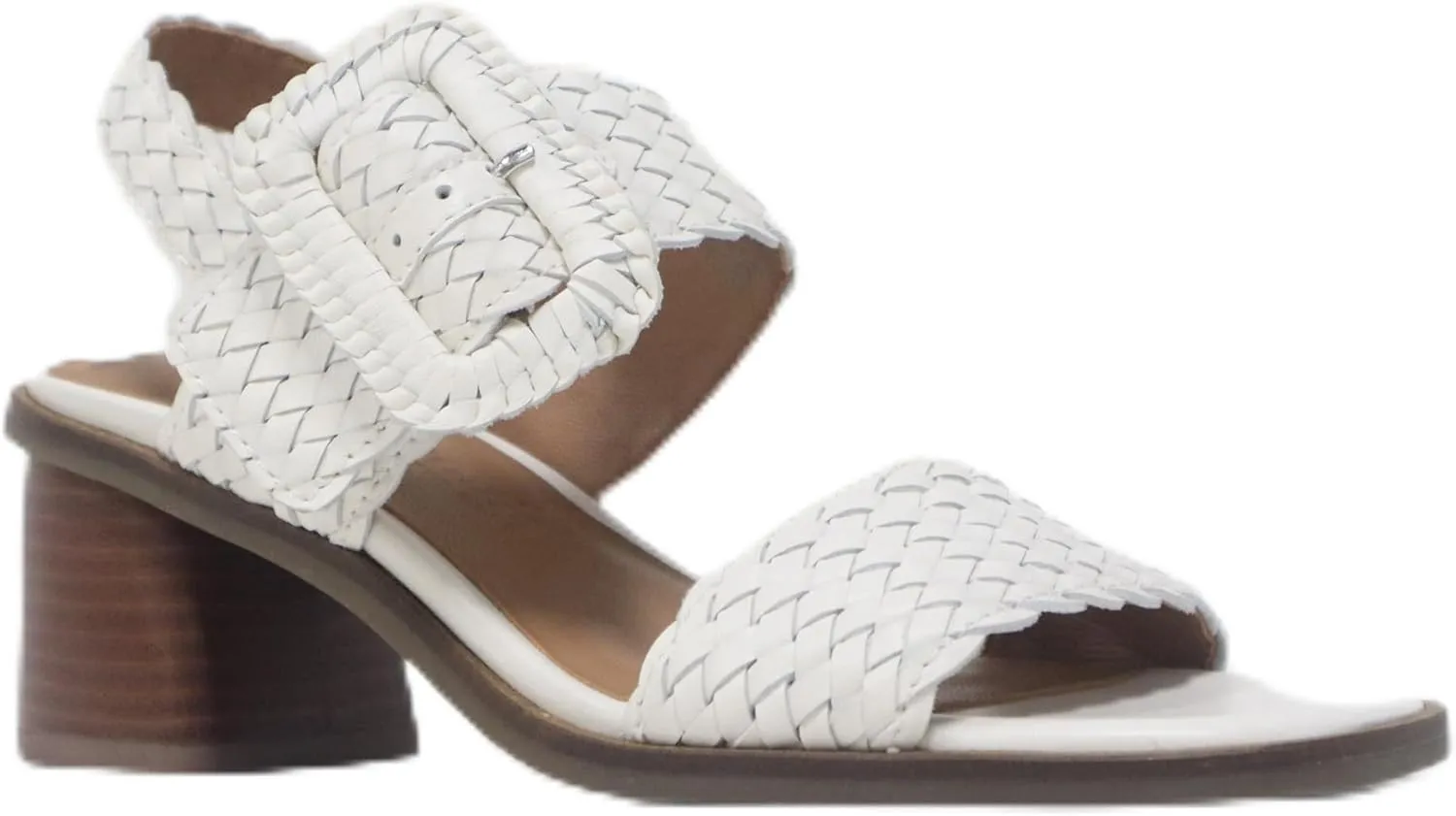 Gentle Souls by Kenneth Cole Women's Women's MADYLYN Heeled Sandal, White Leather, 7