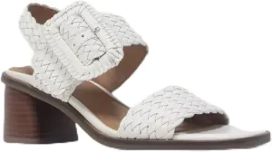 Gentle Souls by Kenneth Cole Women's Women's MADYLYN Heeled Sandal, White Leather, 7