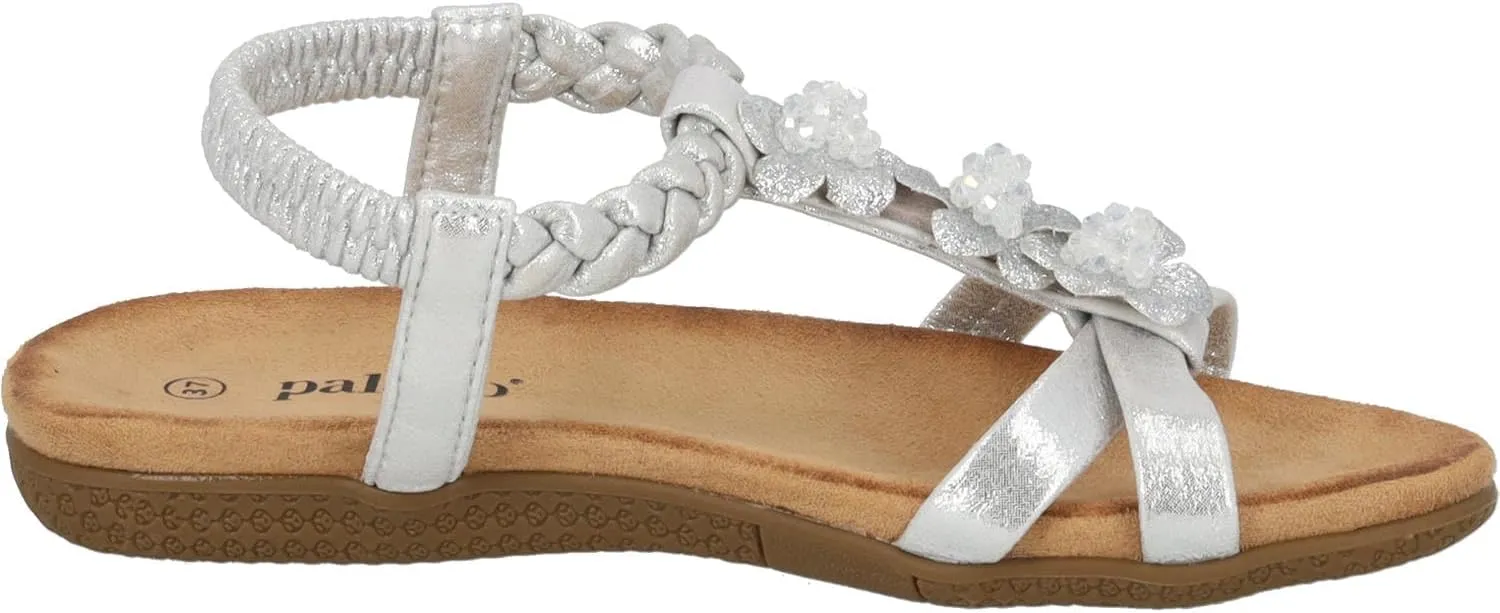 Grebella Women's Strappy Sandals, Fashionable Mules, Elegant Summer Shoes, Comfortable Sandals with Adjustable Straps