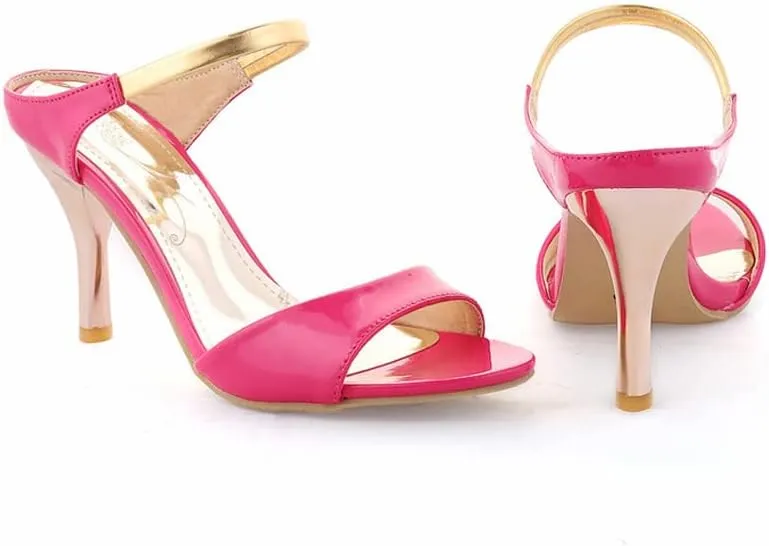 HuangTaiJi Qing Women's Sexy Slingbacks Heeled Sandals Fashion Summer Pumps Open Toe Thin Heels Slip-on Mules Double Band Pumps