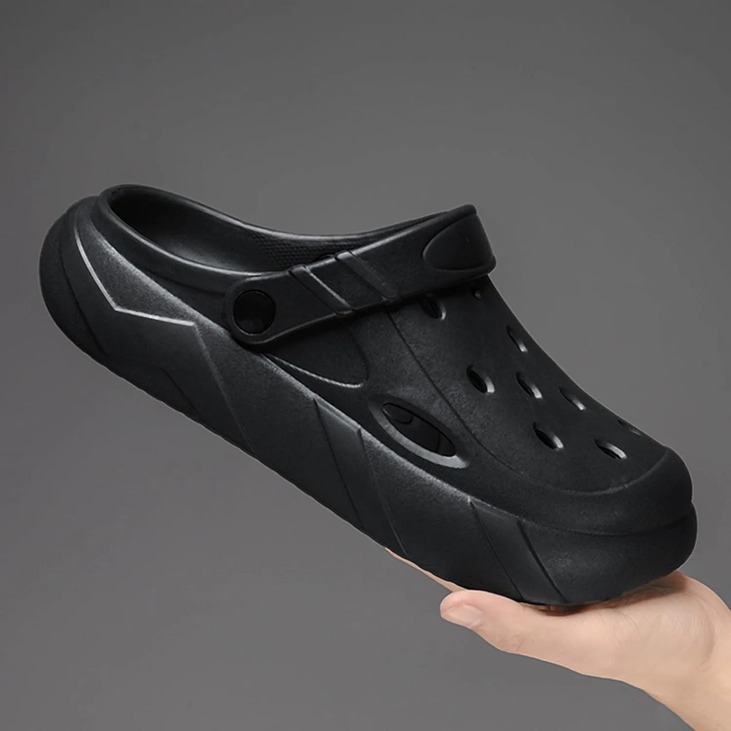 ihinzry Men's Women's Mules Clog Classic Platform Garden Clogs Waterproof Outdoor Slippers with Cushion Footbed
