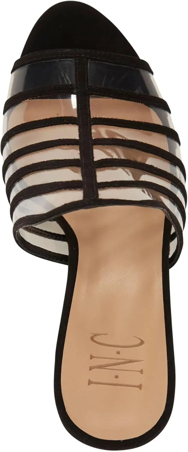 I.N.C. International Concepts INC Womens Black Open Back Breathable Lined Padded Lavel Round Toe Stiletto Slip On Dress Mules 8 M