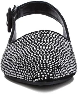 Jarisa Rhinestones Embellished Slingback Mules