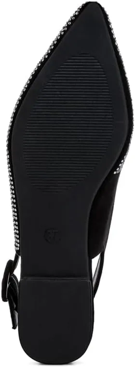 Jarisa Rhinestones Embellished Slingback Mules