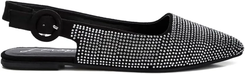 Jarisa Rhinestones Embellished Slingback Mules