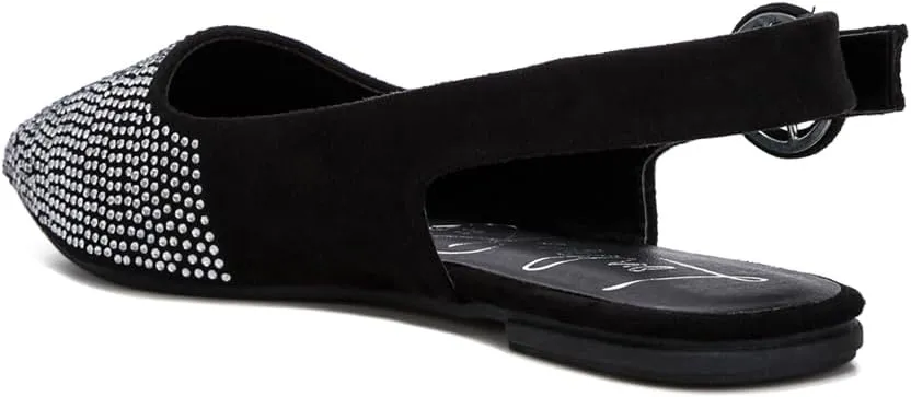 Jarisa Rhinestones Embellished Slingback Mules
