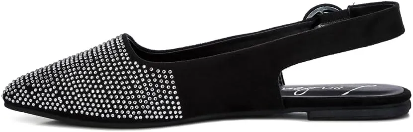 Jarisa Rhinestones Embellished Slingback Mules