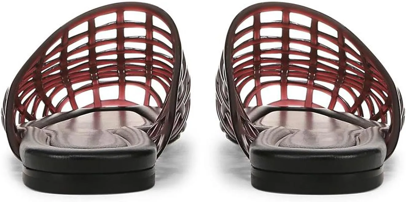 Jelly Shoes for Women Mesh Jelly Flat Sandals Closed Toe Slides Slip on Round Toe Summer Beach Slippers Mules