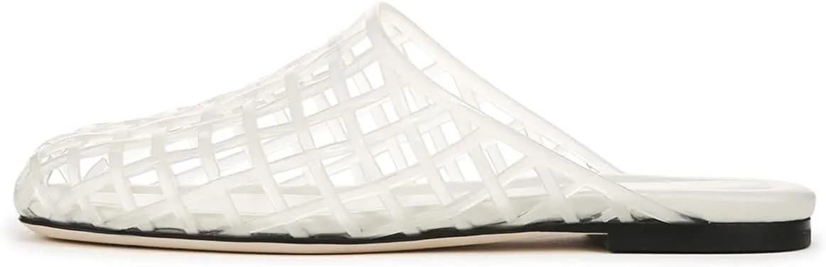 Jelly Shoes for Women Mesh Jelly Flat Sandals Closed Toe Slides Slip on Round Toe Summer Beach Slippers Mules