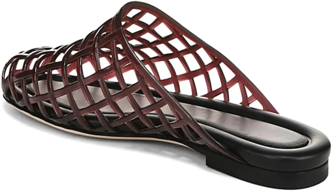Jelly Shoes for Women Mesh Jelly Flat Sandals Closed Toe Slides Slip on Round Toe Summer Beach Slippers Mules