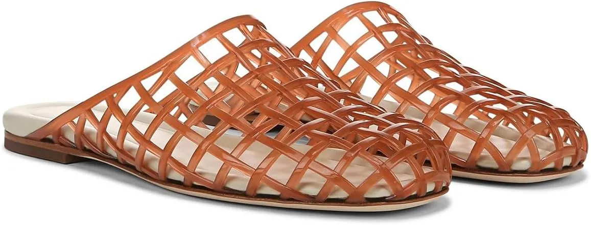 Jelly Shoes for Women Mesh Jelly Sandals Slides Closed Toe Flats Slip on Round Toe Summer Beach Slippers Mules