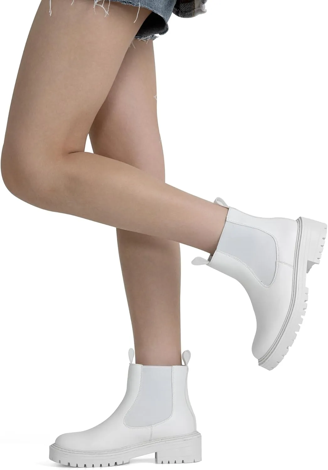 Jeossy Women's 9605 Chelsea Ankle Boots Slip on Short Booties