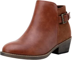 Jeossy Women’s Ankle Short Boots Western Chunky Low Heel Cowboy 9617 Booties with Zipper