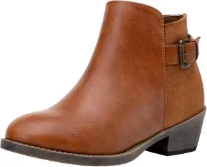 Jeossy Women’s Ankle Short Boots Western Chunky Low Heel Cowboy 9617 Booties with Zipper