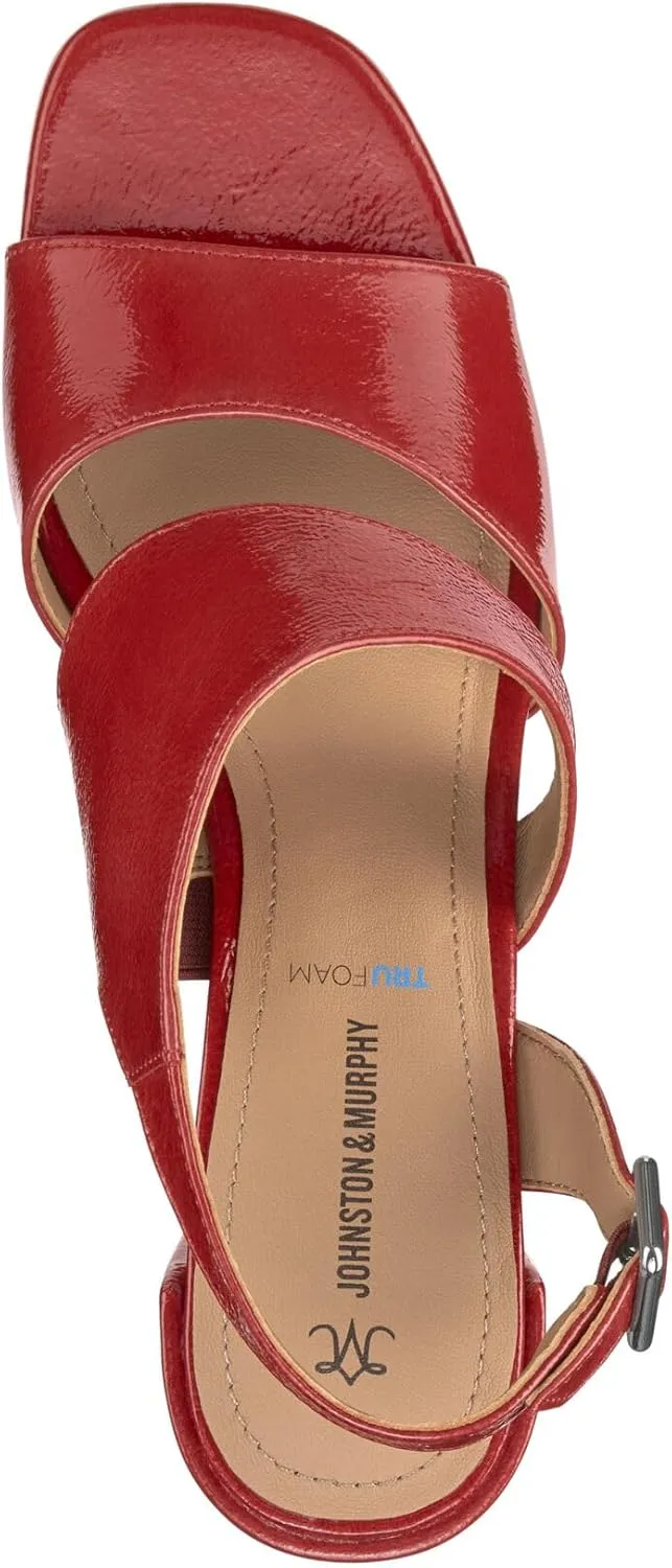 Johnston & Murphy Women’s Everly Asymmetrical Slide Sandals, 2.5” Slip On Heels for Women, Women’s Heeled Sandals