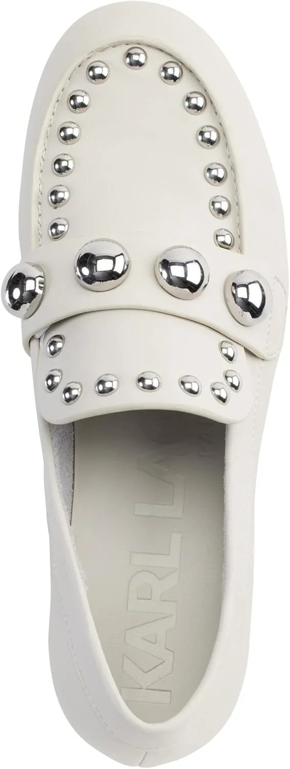 Karl Lagerfeld Paris Women's Avah Studded Faux Pearl Loafer