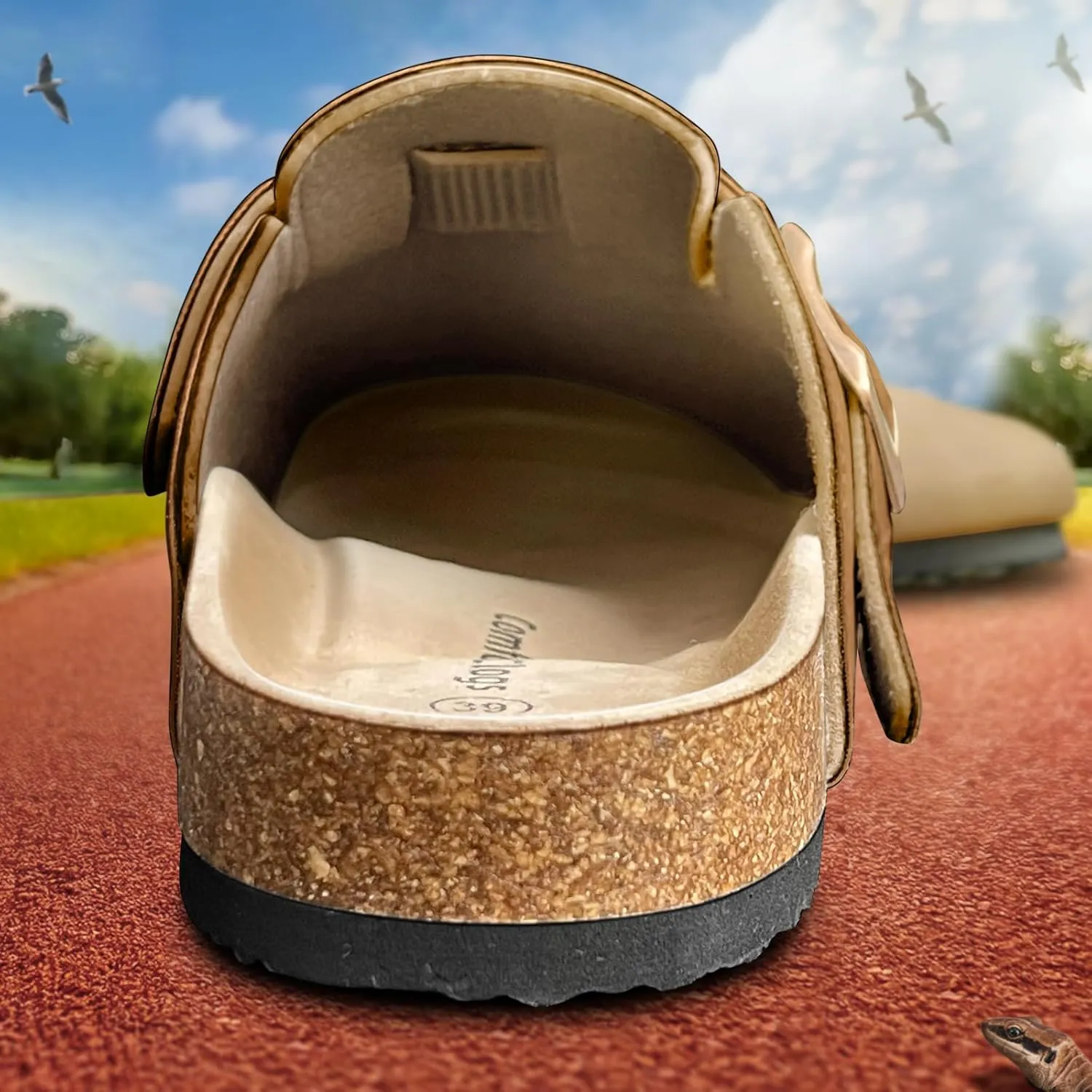 KEMISANT Women Clogs,Comfort Mules Slippers Nurse Work Shoes Sandals Unisex for Men Women with Cork-Footbed Cushion
