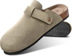 KEMISANT Women Clogs,Comfort Mules Slippers Nurse Work Shoes Sandals Unisex for Men Women with Cork-Footbed Cushion