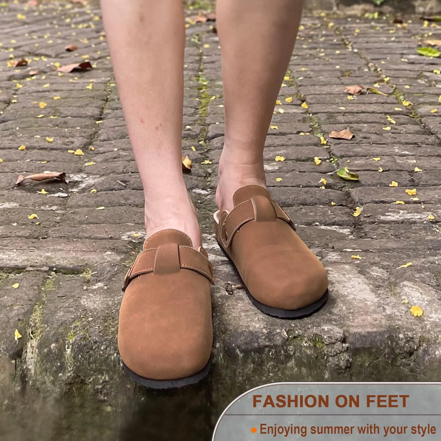 KEMISANT Women Clogs,Comfort Mules Slippers Nurse Work Shoes Sandals Unisex for Men Women with Cork-Footbed Cushion