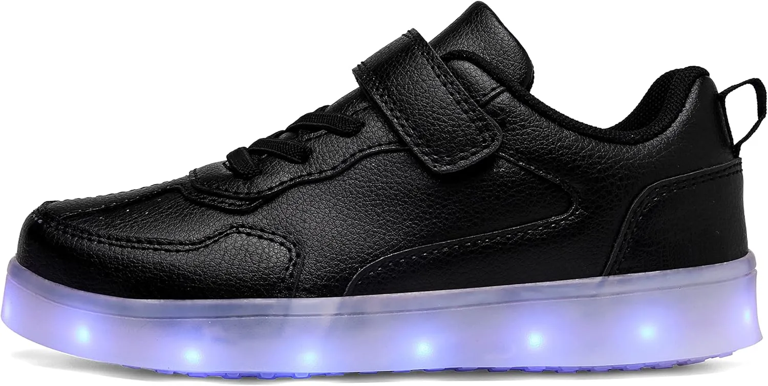 Kids LED Light Up Shoes Shiny Low-Top Sneakers for Boys and Girls Child Unisex