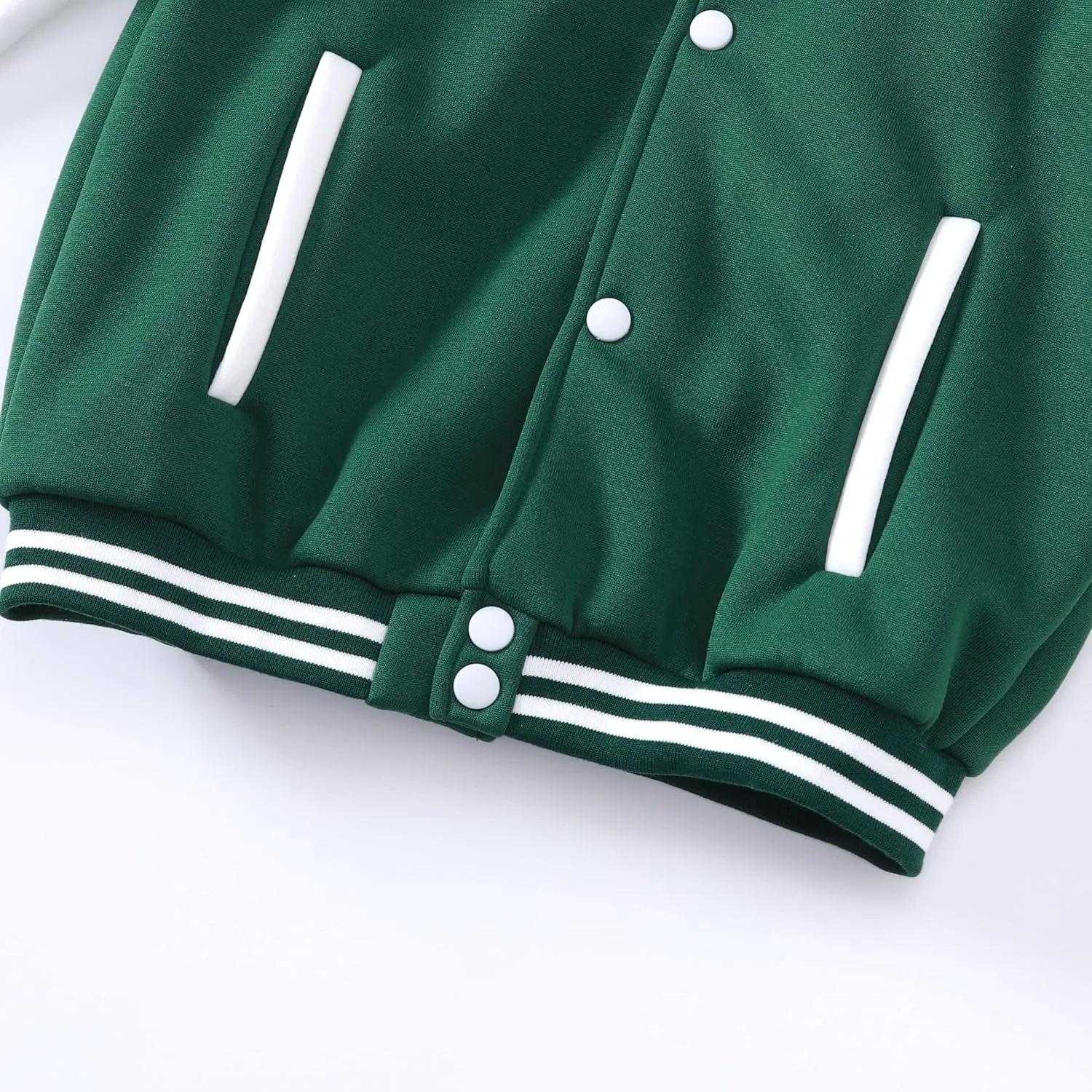 Kids Varsity Jacket Girls Boys Baseball Jacket Bomber Coat School Uniform with Pocket