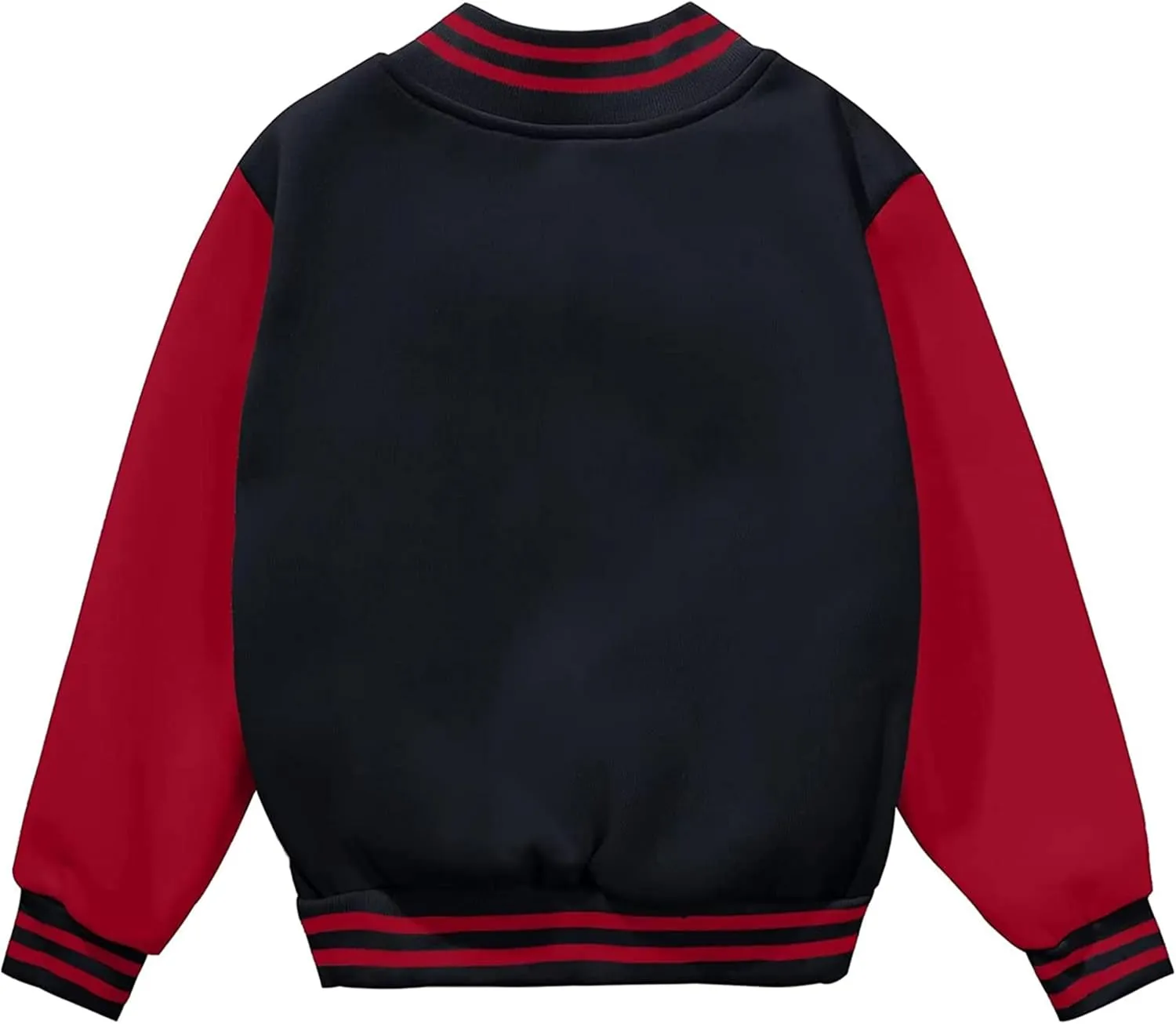 Kids Varsity Jacket Girls Boys Baseball Jacket Bomber Coat School Uniform with Pocket