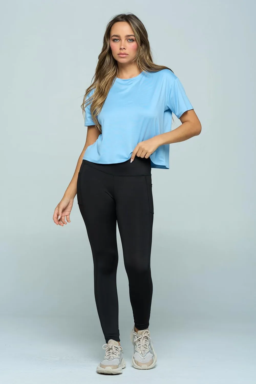 KNIT RIOT Women’s Crop Top – Short Sleeve Soft Boxy Crewneck Casual Active Workout Yoga Running Cropped Tee T Shirts