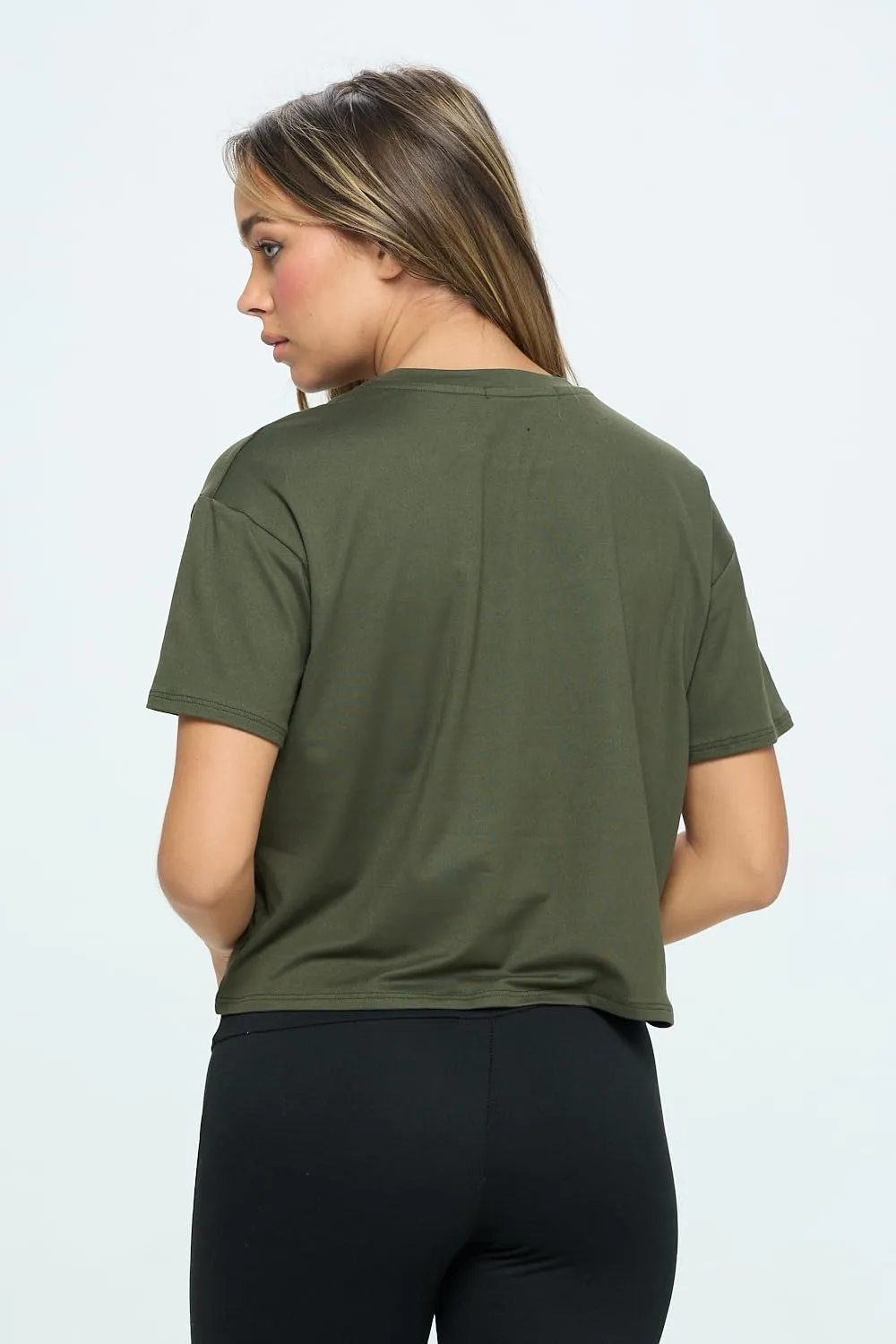 KNIT RIOT Women’s Crop Top – Short Sleeve Soft Boxy Crewneck Casual Active Workout Yoga Running Cropped Tee T Shirts