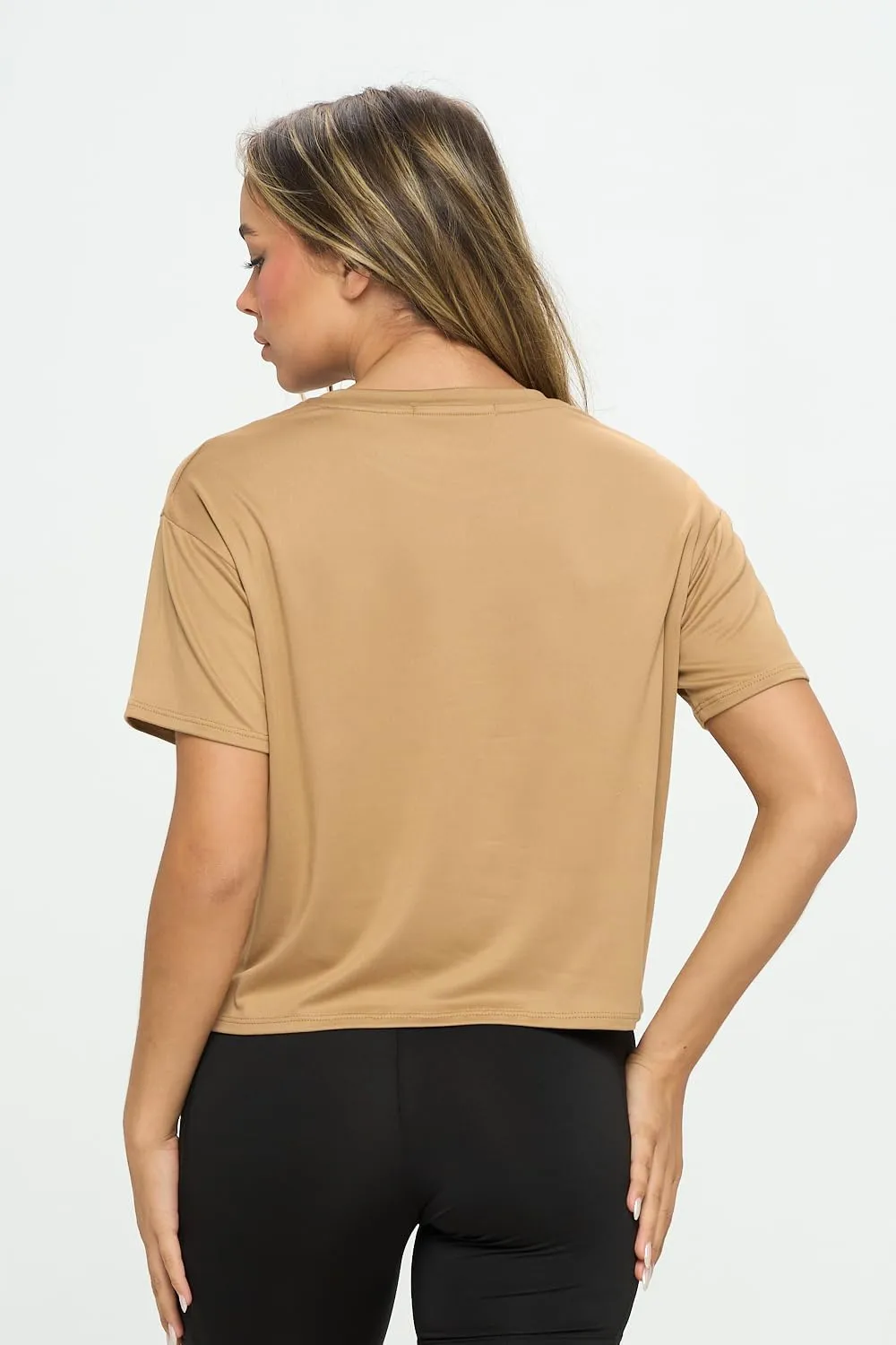 KNIT RIOT Women’s Crop Top – Short Sleeve Soft Boxy Crewneck Casual Active Workout Yoga Running Cropped Tee T Shirts