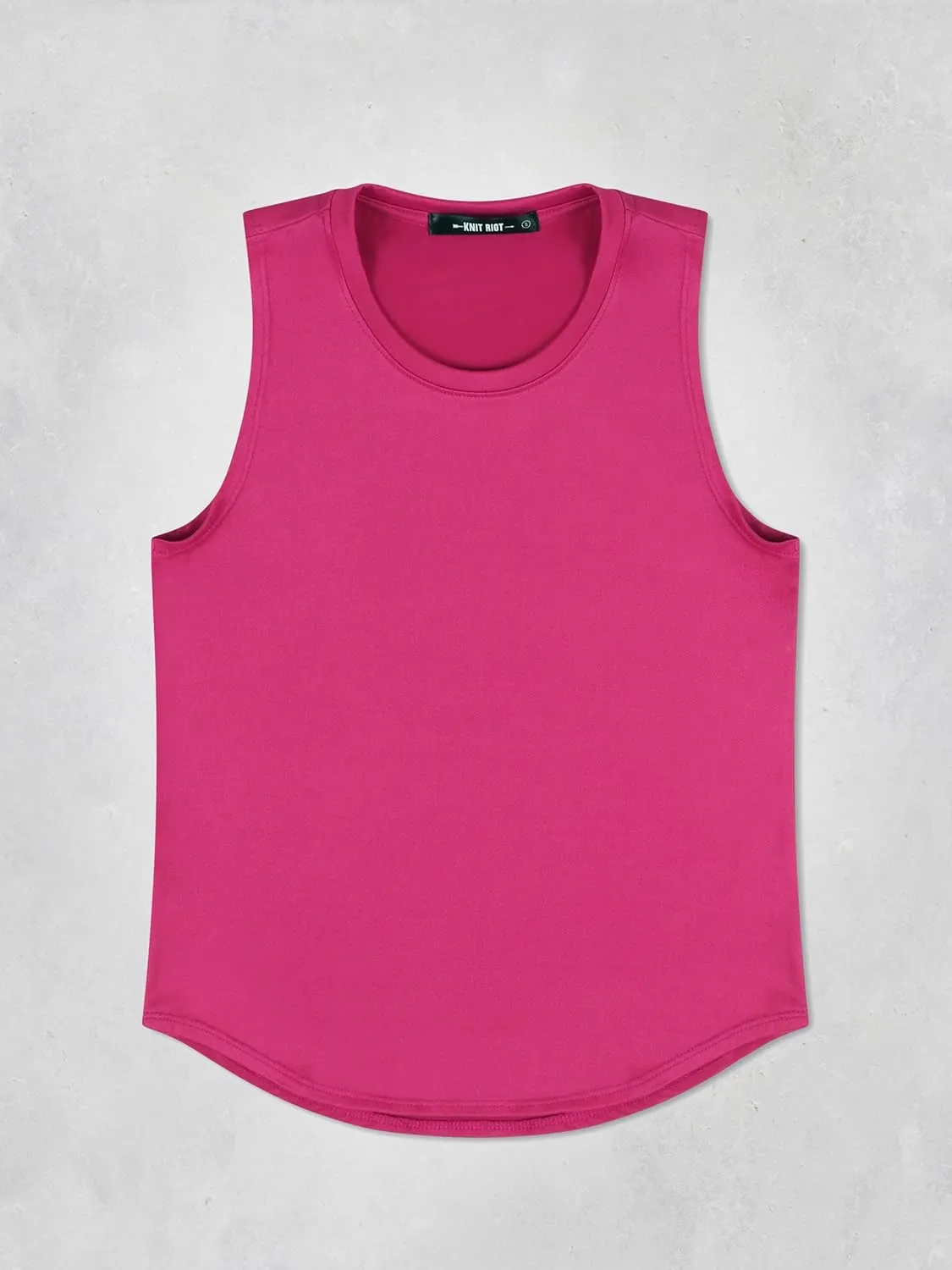 KNIT RIOT Women’s Muscle Tank Top – Sleeveless Slim Fit Soft Casual Basic Yoga Active Athletic Workout Running T Shirts