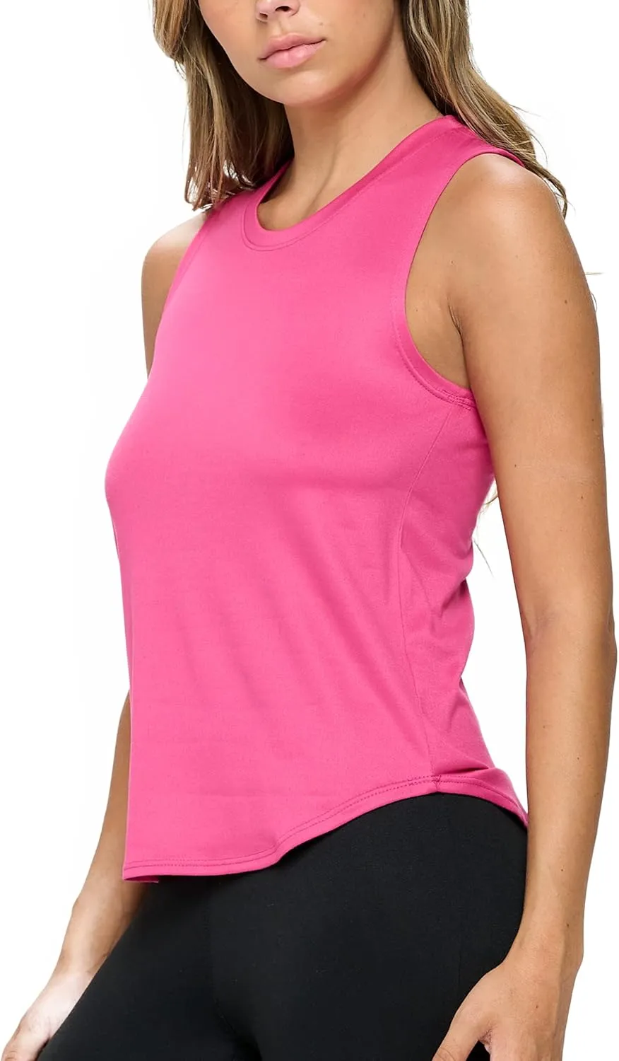 KNIT RIOT Women’s Muscle Tank Top – Sleeveless Slim Fit Soft Casual Basic Yoga Active Athletic Workout Running T Shirts