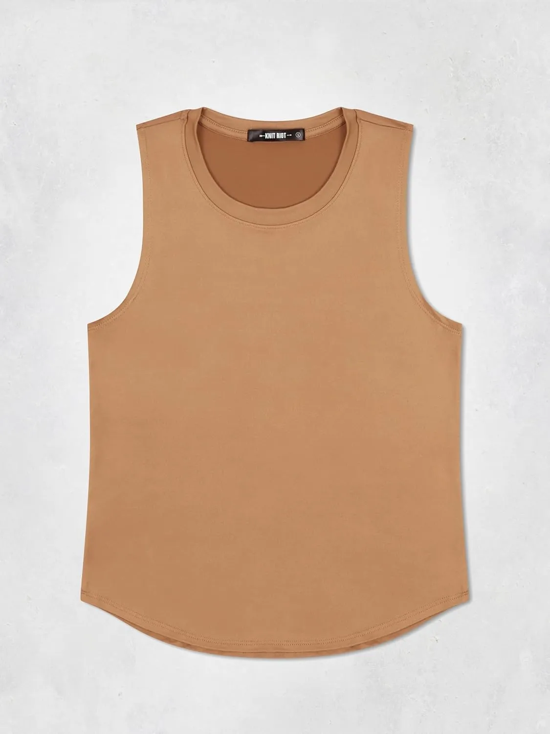 KNIT RIOT Women’s Muscle Tank Top – Sleeveless Slim Fit Soft Casual Basic Yoga Active Athletic Workout Running T Shirts
