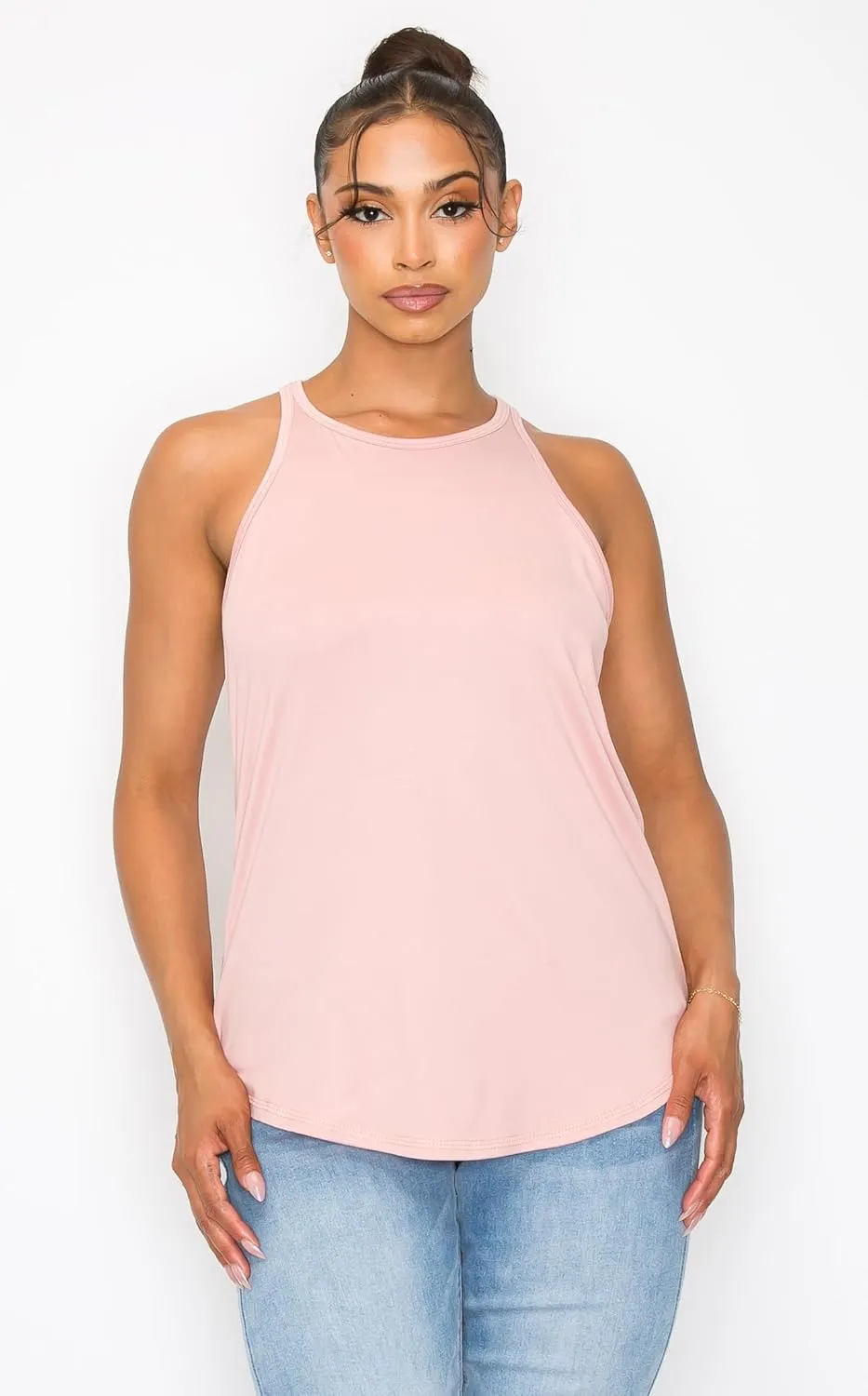 KNIT RIOT Women’s Sleeveless Tank Top – Strappy Y Back Soft Casual Yoga Active Athletic Gym Workout Running T Shirts