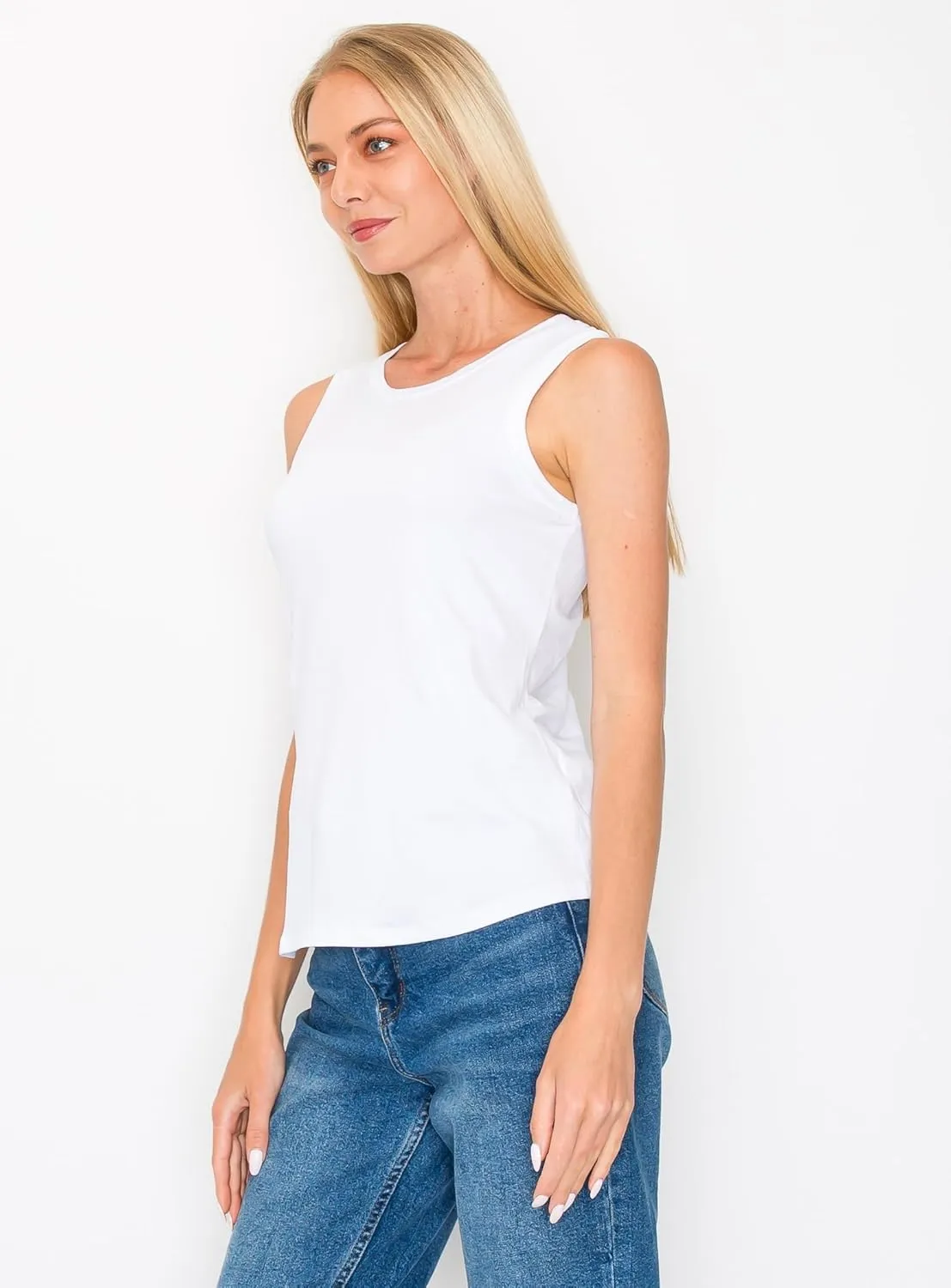 KNIT RIOT Women’s Tank Top – Ruched Drawstring Back Sleeveless Slim Fit Yoga Active Gym Workout Running T Shirts