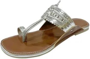 Kolhapuri Chappal For Women's Indian Flat Flip Flop Kolhapuri Sandals For Women Ethnic s Casual Mojaris