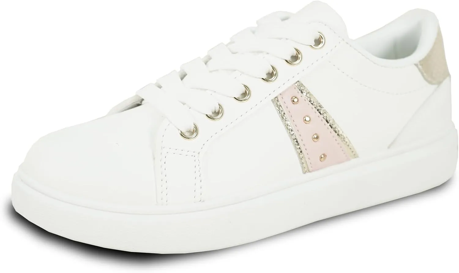 KOZI Women Comfort Platform Fashion Sneaker Wedge Oxford Lace-up Shoe MG Collection with Removable Insole