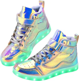 Light Up Shoes Men Women LED Shoes USB Charging Adult High Top LED Sneakers Glow in The Dark Footwear for Dancing Party Festivals Festivals