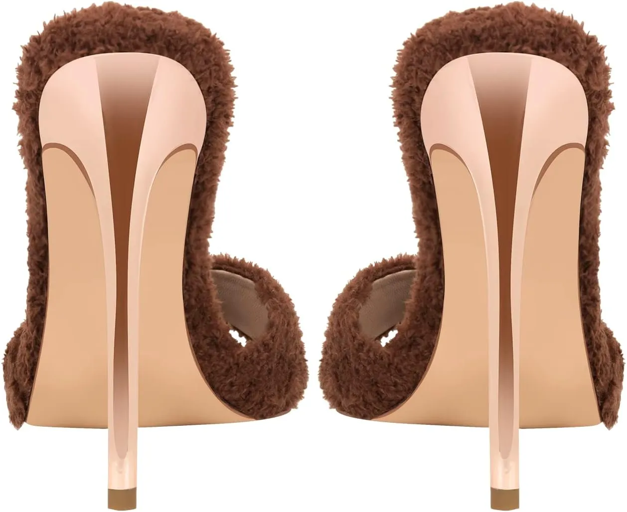 LISHAN Women's Pointed Toe Mules High Heels