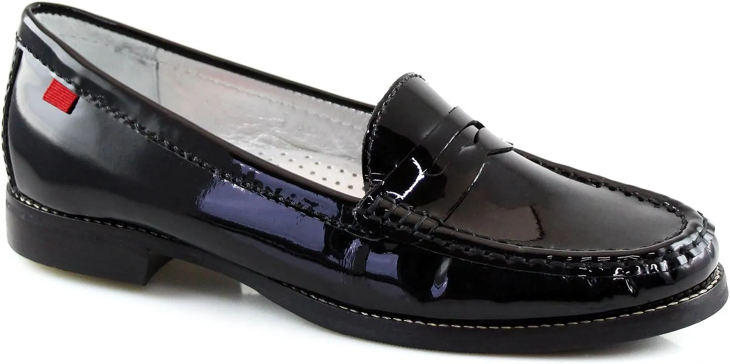 Marc Joseph New York East Village Shoes for Women – Calf Leather Upper – Gel Heel Insert – Rubber Outsole Black Patent 10.5 M