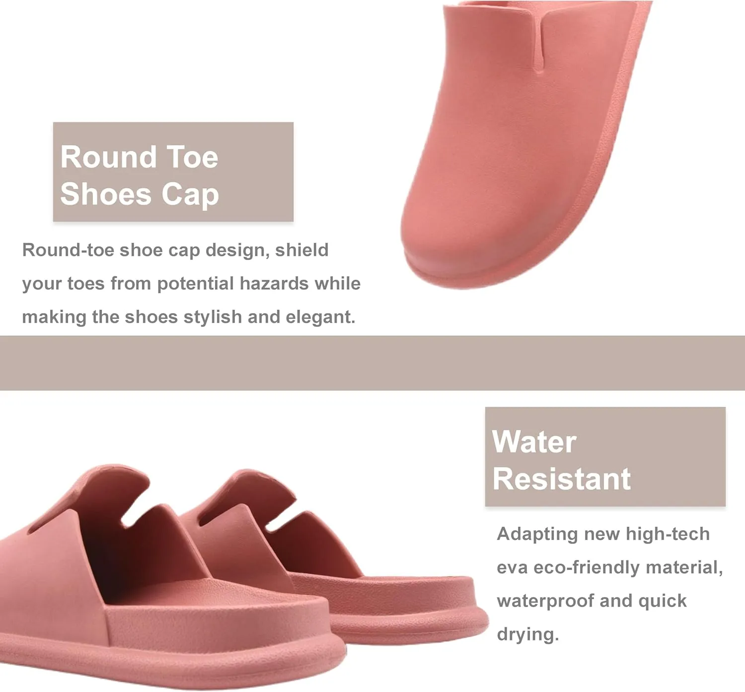 Meetinspace Women Men Unisex EVA Clogs Dupes Wide Round Toe Mules Lightweight Comfortable House Slipper Couples Slip On Shoes