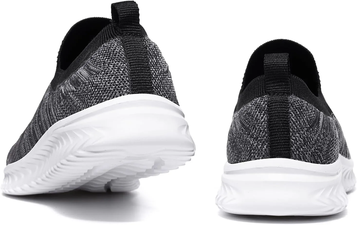 Men's Breathable Knit Walking Tennis Gym Slip On Laceless Sneakers