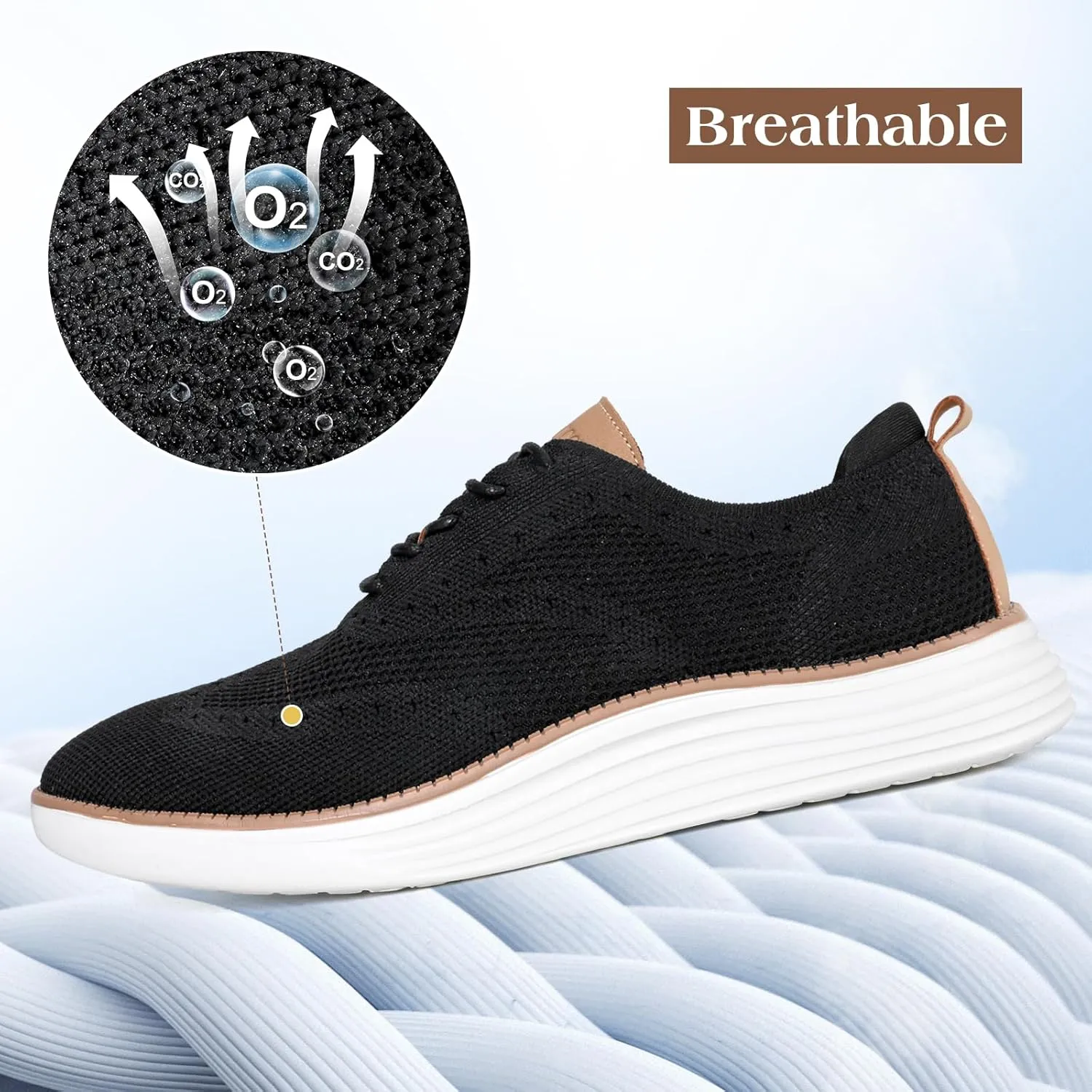 Men's Casual Shoes Men's Dress Shoes Business Breathable Lightweight Oxford Shoes Fashion Sneakers Comfortable Arch Support Walking Shoes