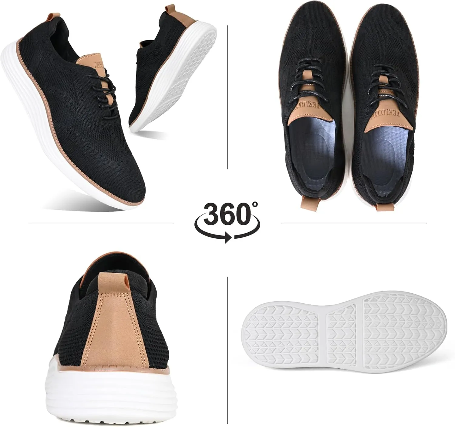 Men's Casual Shoes Men's Dress Shoes Business Breathable Lightweight Oxford Shoes Fashion Sneakers Comfortable Arch Support Walking Shoes