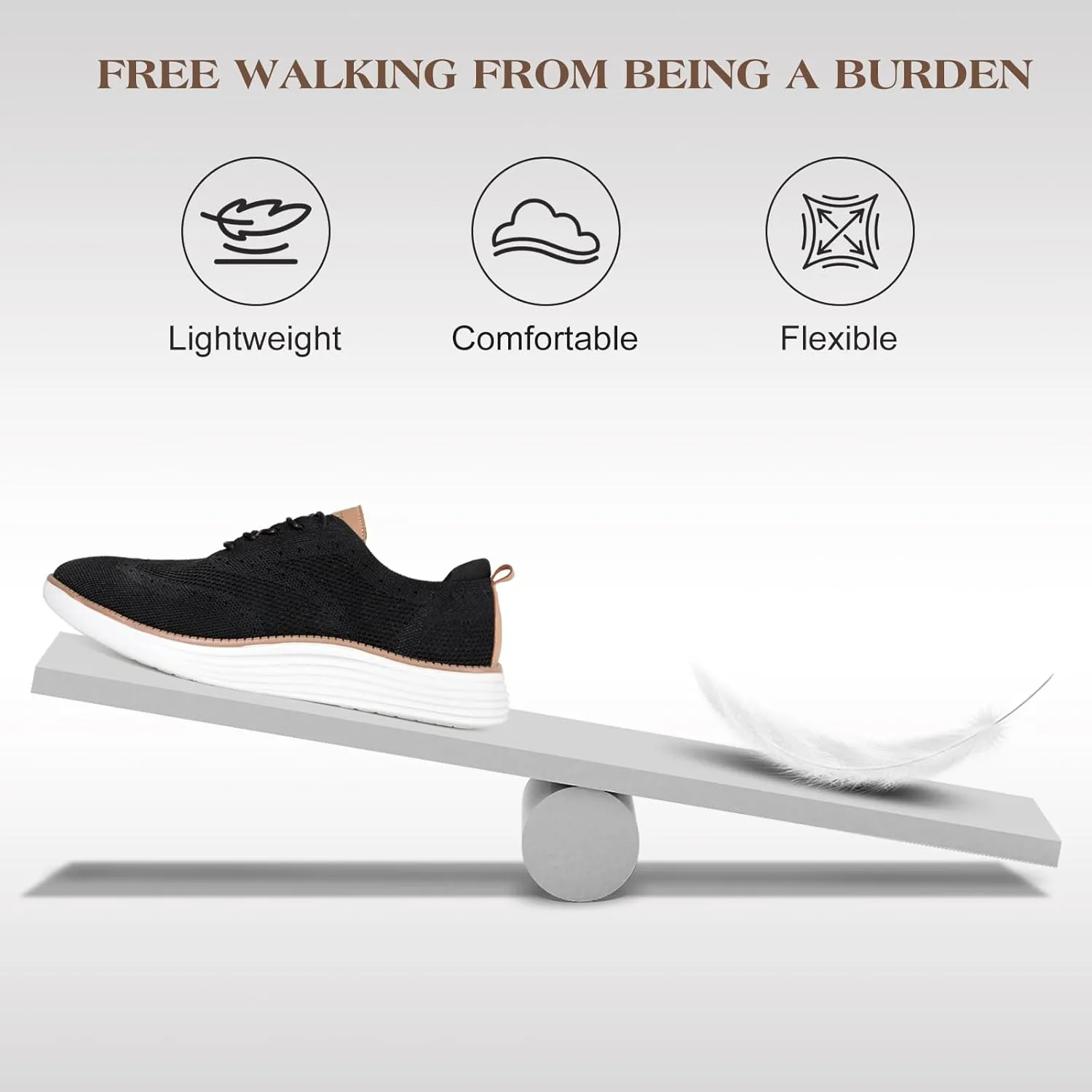 Men's Casual Shoes Men's Dress Shoes Business Breathable Lightweight Oxford Shoes Fashion Sneakers Comfortable Arch Support Walking Shoes